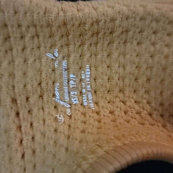 Urban Outfitters Crop Thermal Tank X Small/Small Golden Yellow Racerback - Picture 2 of 5